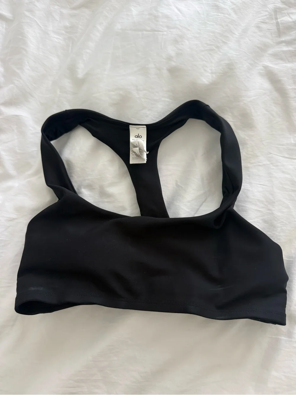 ALO Yoga Black Racerback Sports Bra